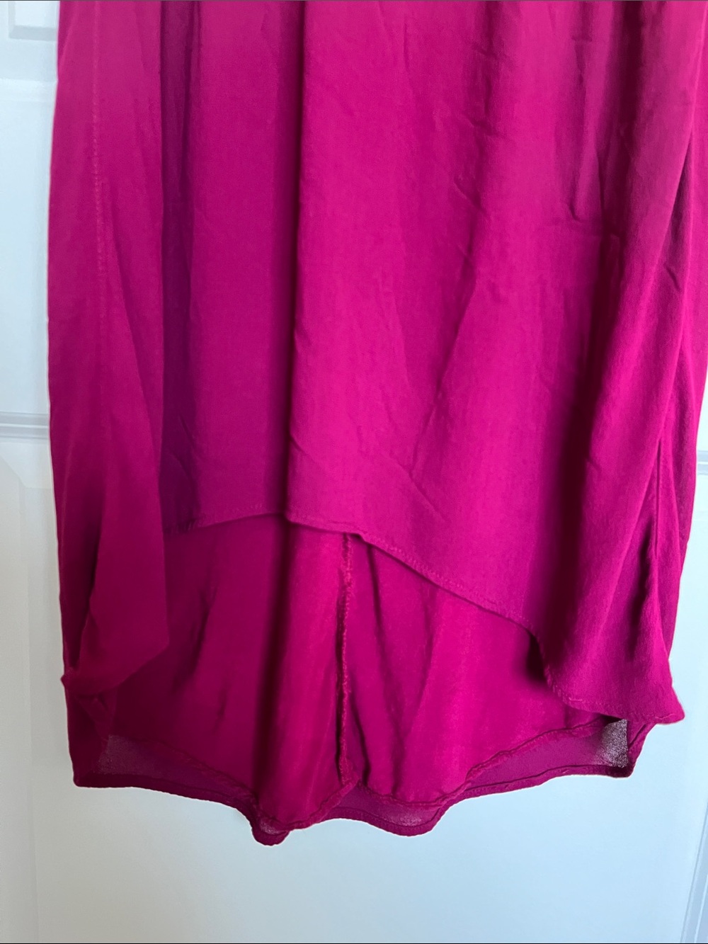 Women's Fuchsia Midi Dress - Sleeveless Crossback - Picture 5 of 11